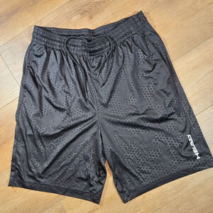 HEAD Geometric Athletic Shorts L Black Dazzle Tennis Basketball Sportwear Mens